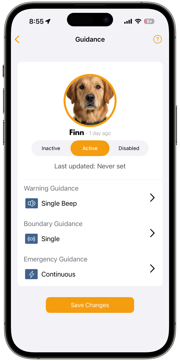 Configure zone guidance feedback in the ToughTail app