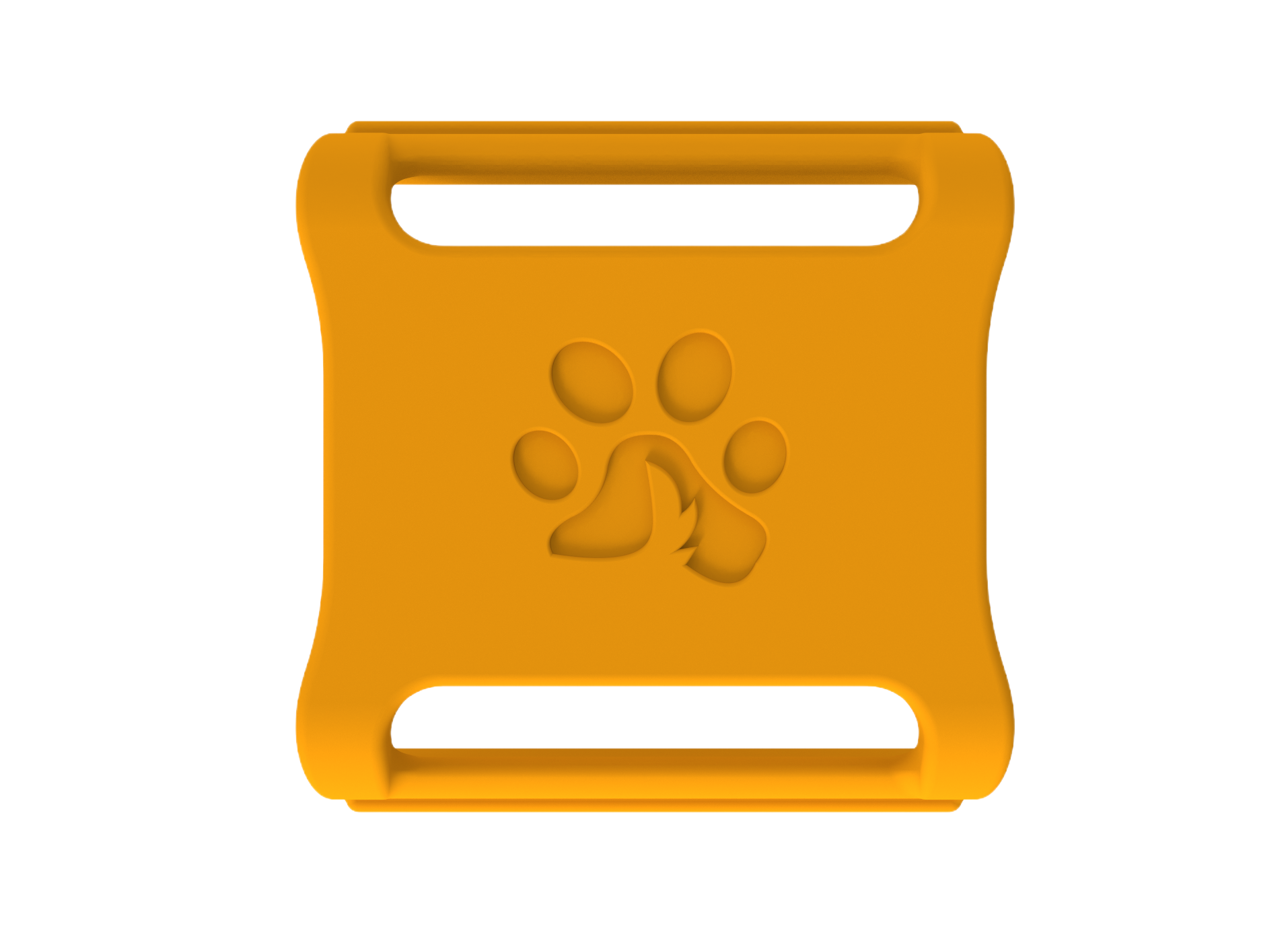 ToughTail silicone strap with embossed paw logo